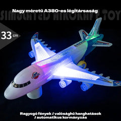 🥳🔥 Féláras ajánlat! 📣✈️ Méretarányos elektromos repülőgép modell, valósághű motorhangokkal és villogó LED lámpákkal felszerelve.