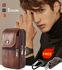 👜 ¿Cansado de llevar todo en los bolsillos? Riñonera de cuero auténtico para hombre con estilo y gran capacidad