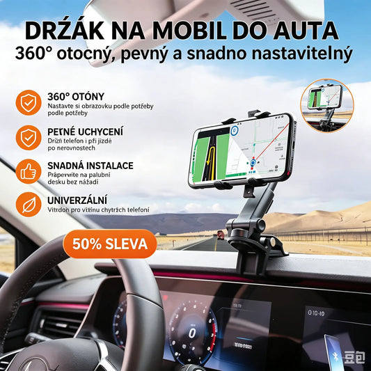 🎁【Kupte 1, dostanete 1 zdarma】Otočný držák mobilního telefonu do auta o 360°