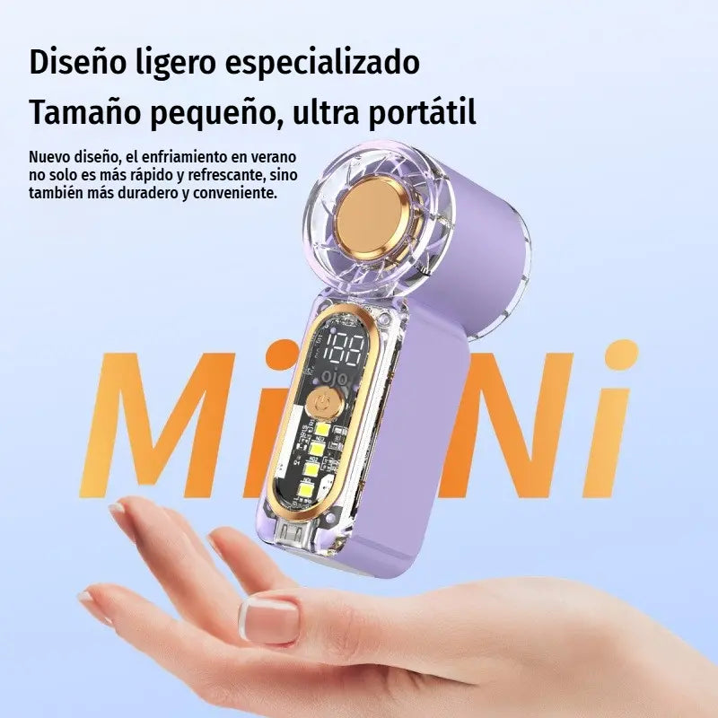 🥳🌬️Ventilador pequeño portátil de alta velocidad y larga duración.
