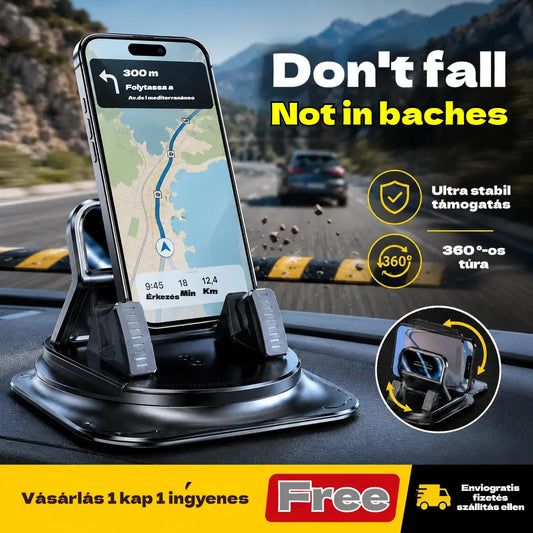 🔥【50% KEDVEZMÉNY】🚗 Biztonságos és okos: A tökéletes 2 az 1-ben autós telefontartó! 🚗