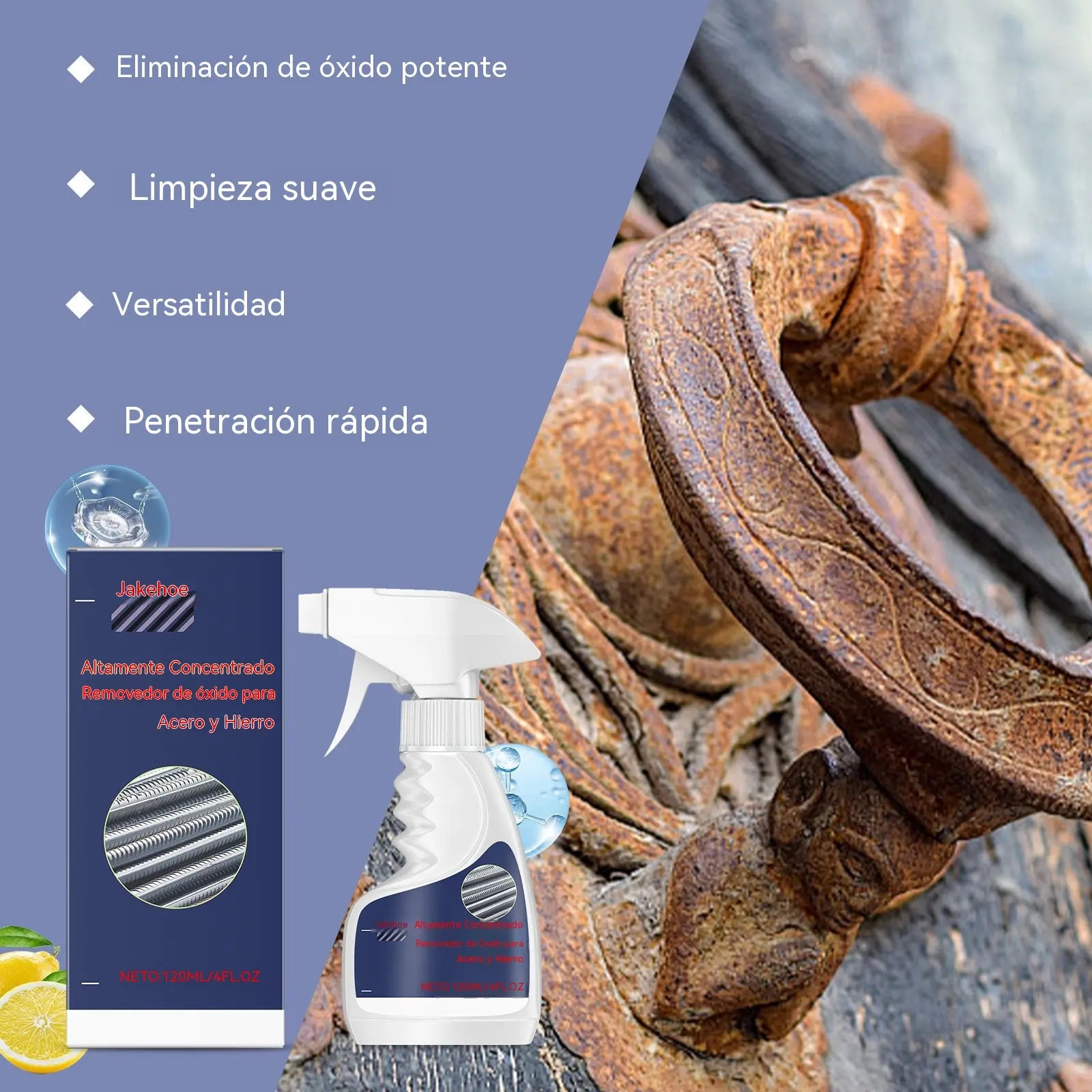 [Compra 1 y llévate 1 gratis] 🔥 Removedor de óxido de acero de alta concentración