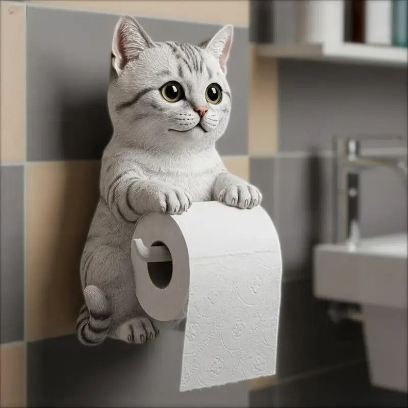 🐱 Adorable portarrollos de papel higiénico con estampado de gatos